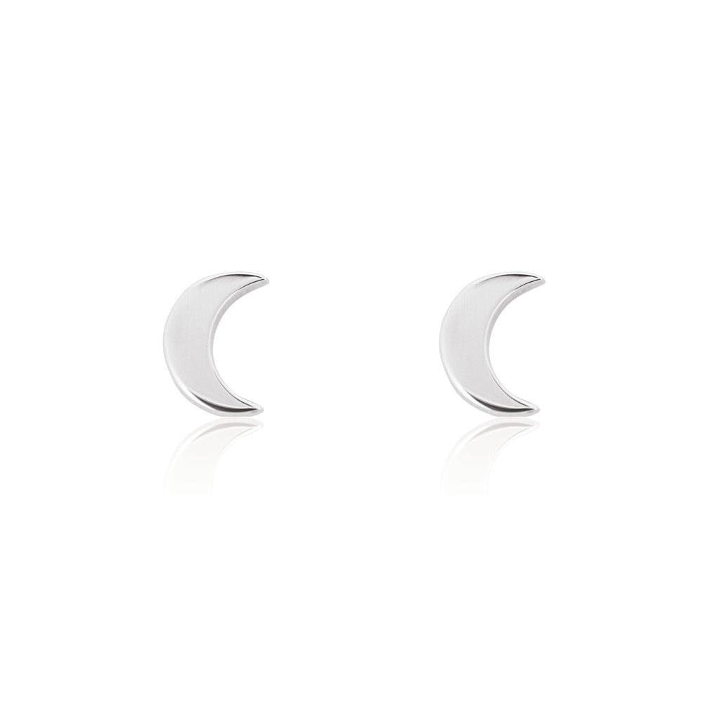 Linda Tahija // Moon Stud Earrings - Sterling Silver | Linda Tahija Jewellery