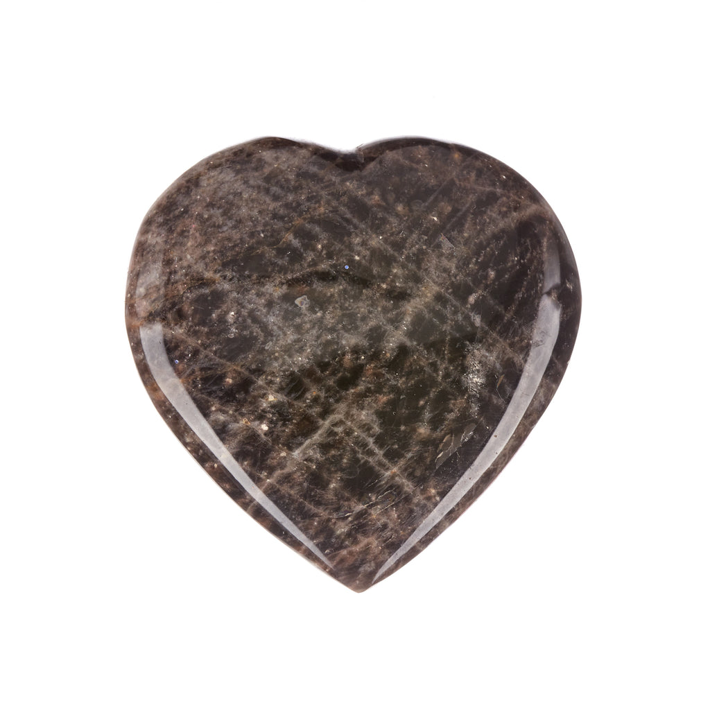 Black Moonstone Heart #11 | Crystals