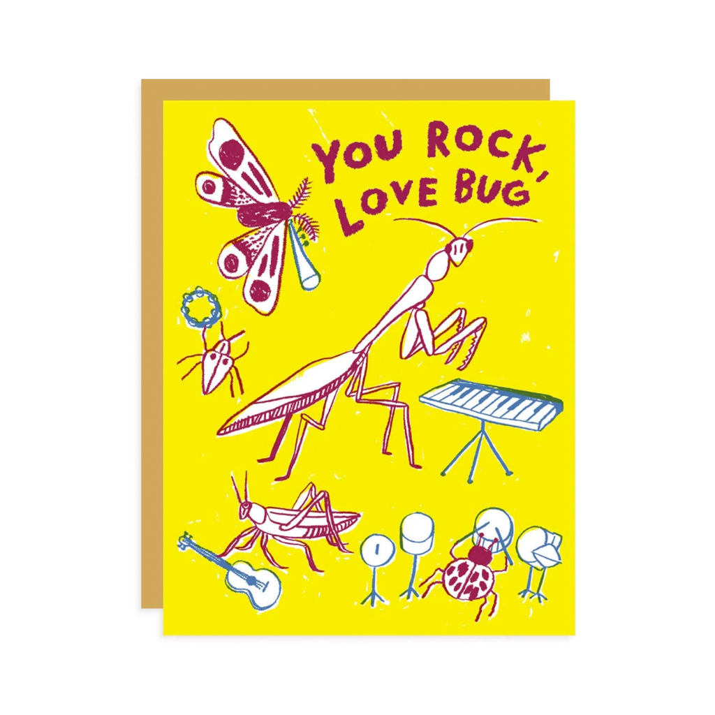 Egg Press // Love Bug Concert Greeting Card | Greeting Cards