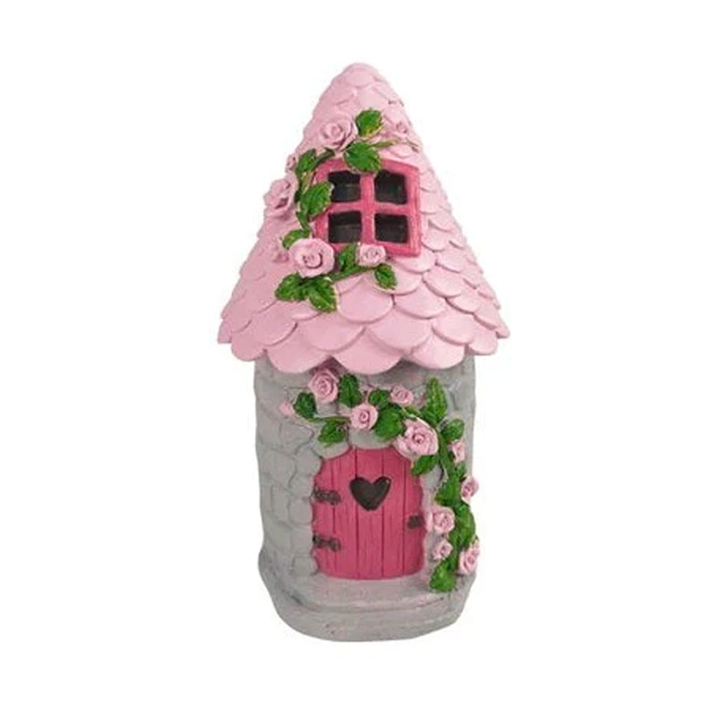 Fairy Garden Floral House 15cm - Pink