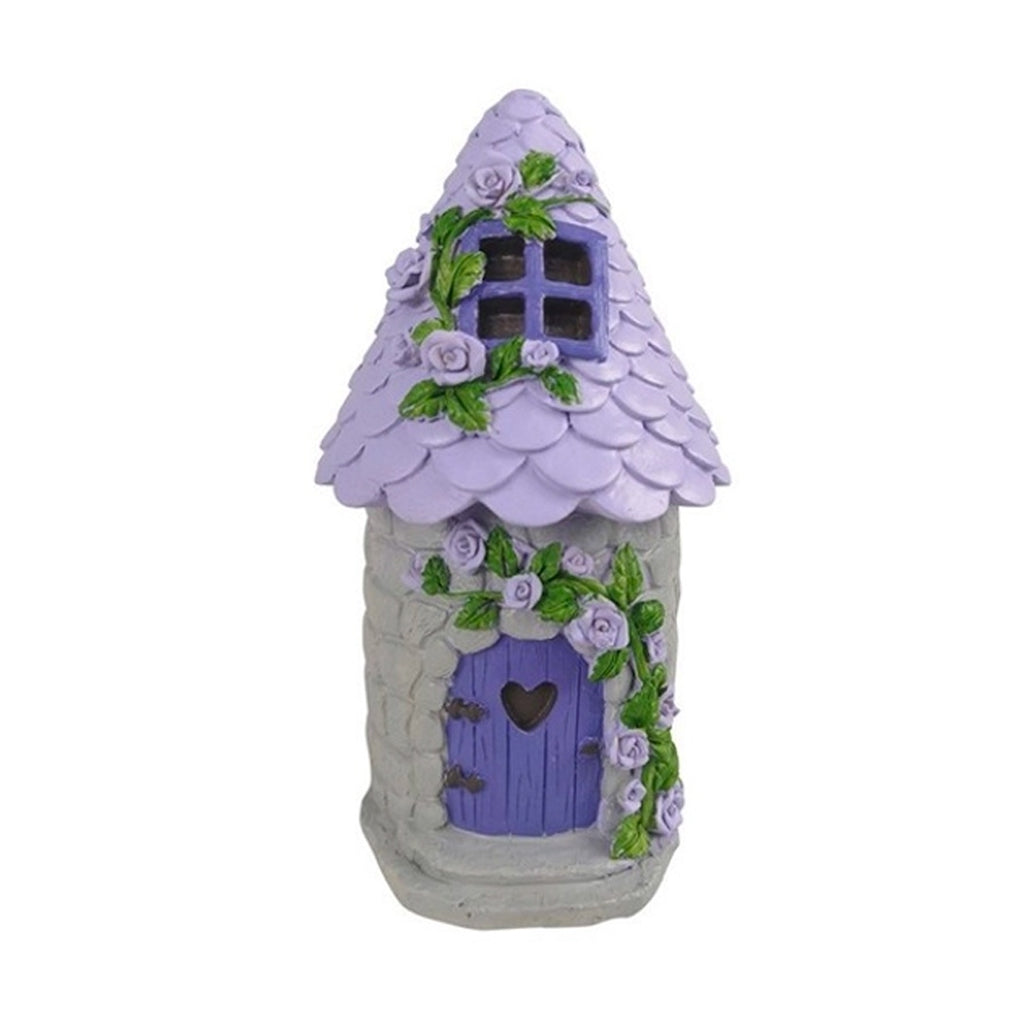 Fairy Garden Floral House 15cm - Purple