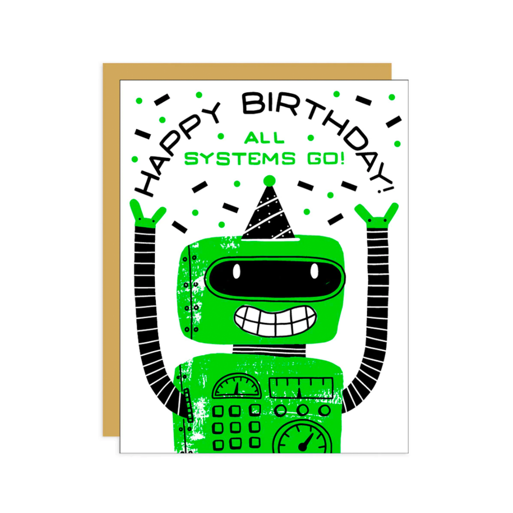 Hello Lucky // Robo Birthday Greeting Cards | Greeting Cards