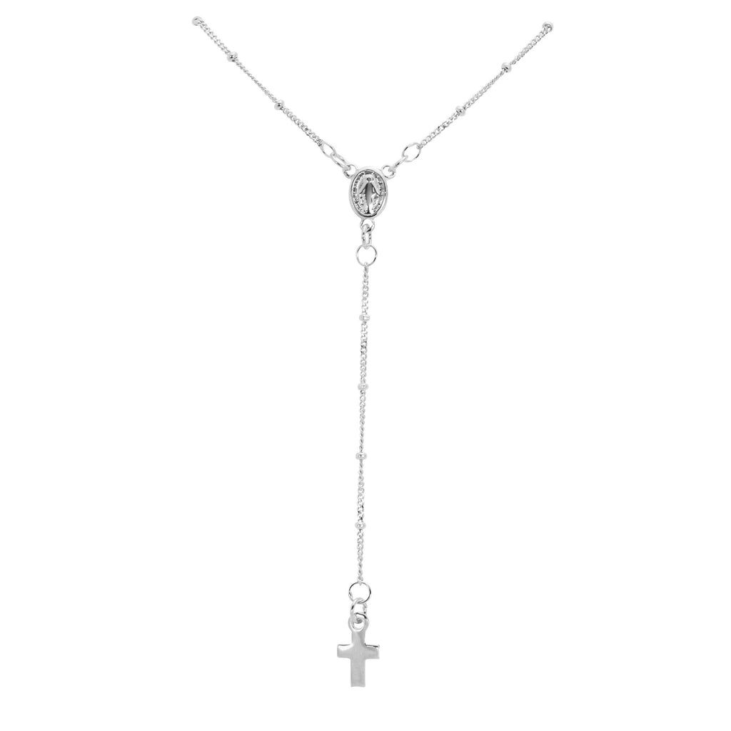 Mary and Cross Necklace