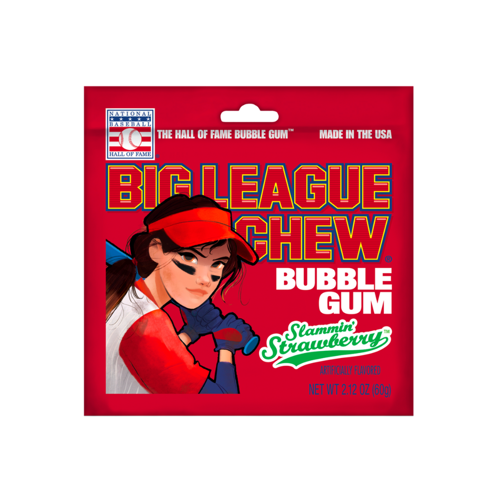 Big League Chew Bubble Gum - Slammin' Strawberry