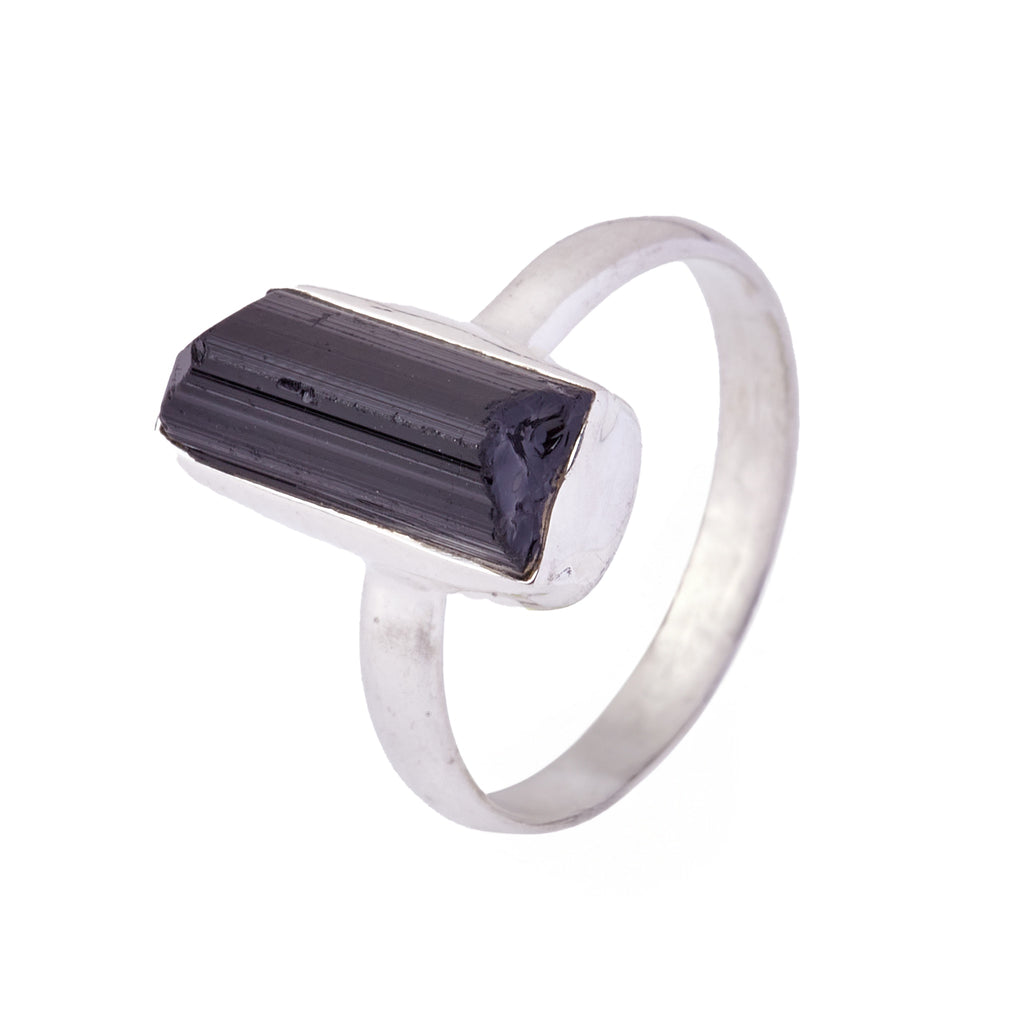 Black Tourmaline Ring #5 - Size 8