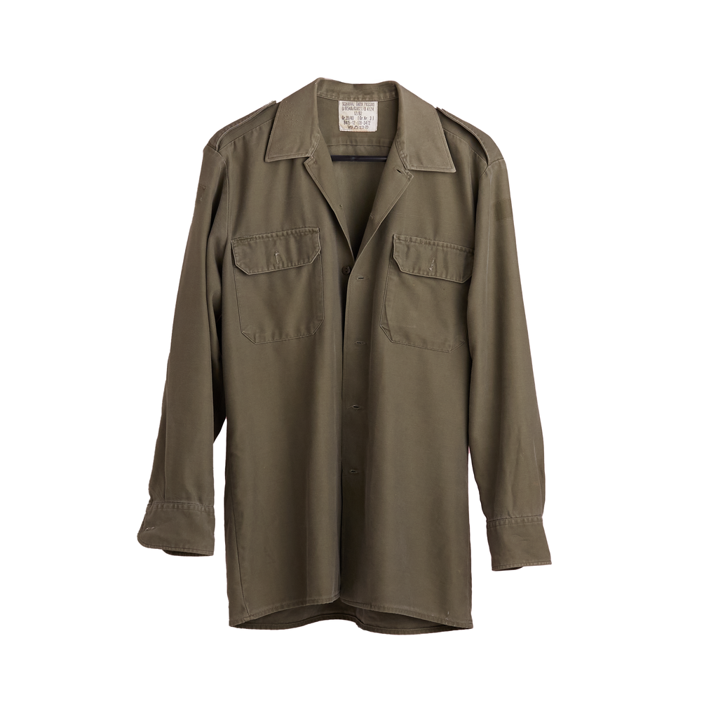 Ex-Military Green Shirt - Size Mens S