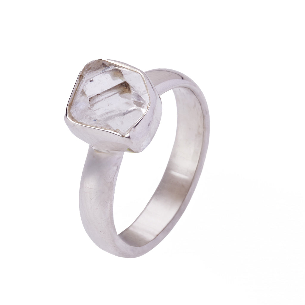 Diamond Quartz Ring #1 - Size 6.5