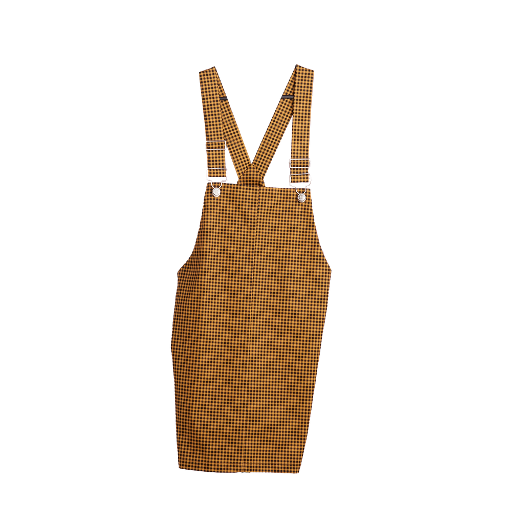Forever 21 Mustard and Black Checkered Pinafore - Size M (BNWT)