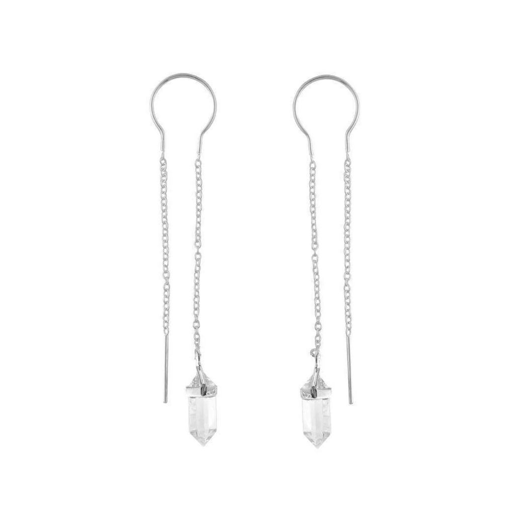 Midsummer Star // Starlight Crystal Clear Quartz Threader | Jewellery