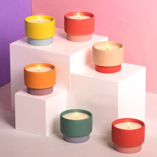 Paddywax // Colour Block Soy Wax Candle 170g - Violet & Vanilla