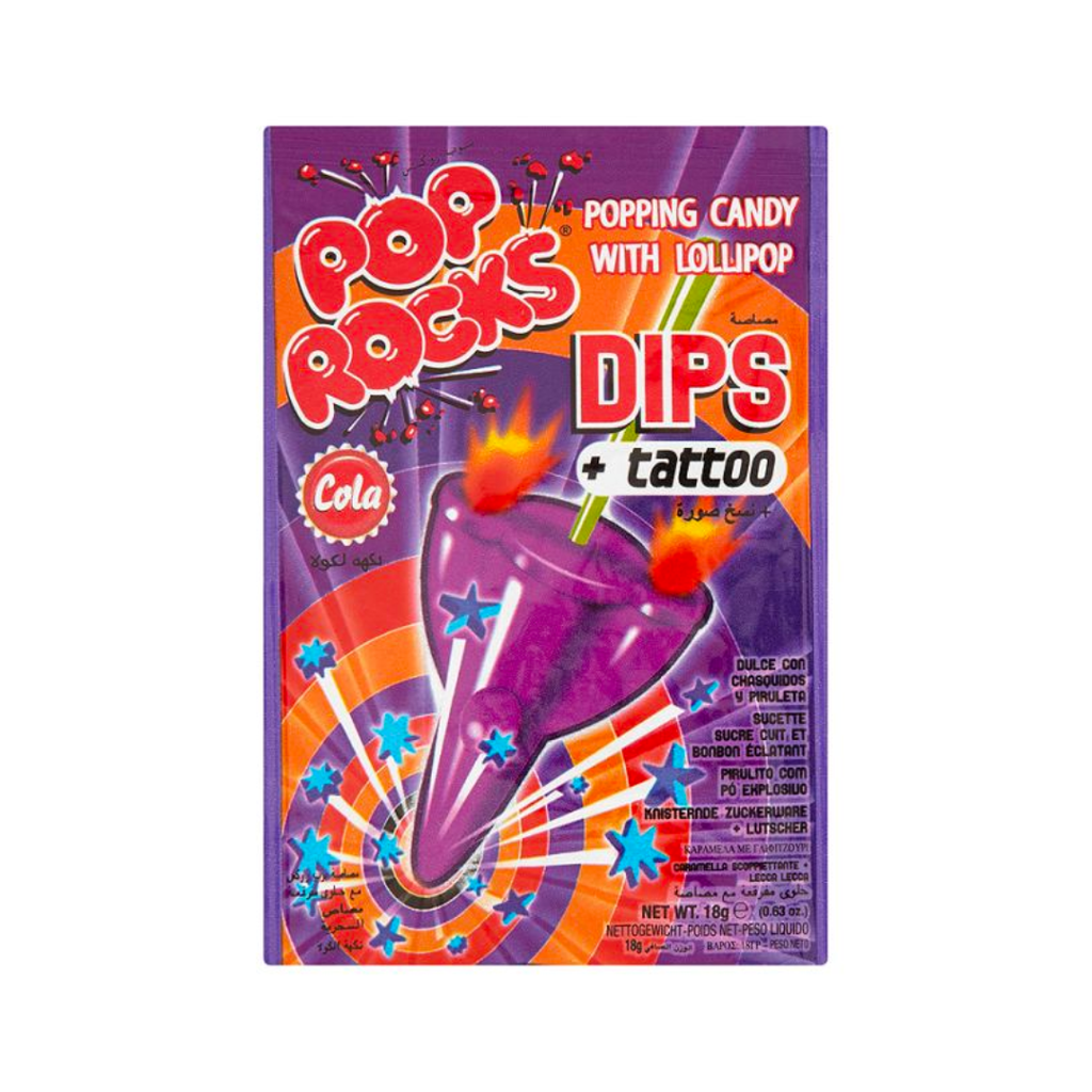 Pop Rocks Dips Cola - Popping Candy + Tattoo!