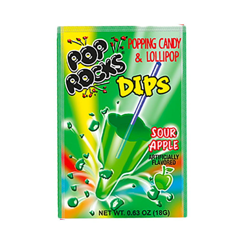 Pop Rocks Dips Popping Candy & Lollipop  // Sour Apple