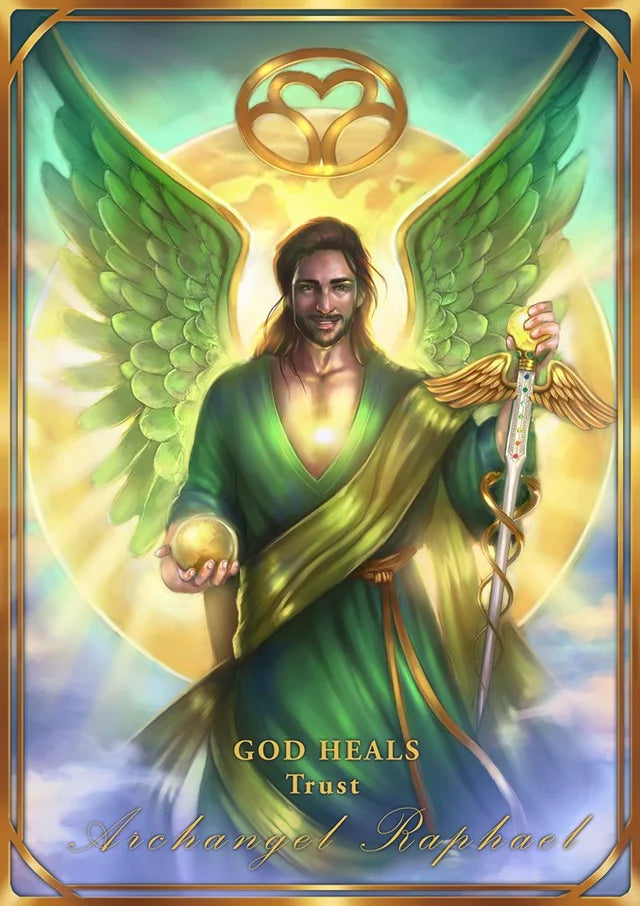 Archangel Raphael Healing Oracle Cards: A 44-Card Deck and Guidebook