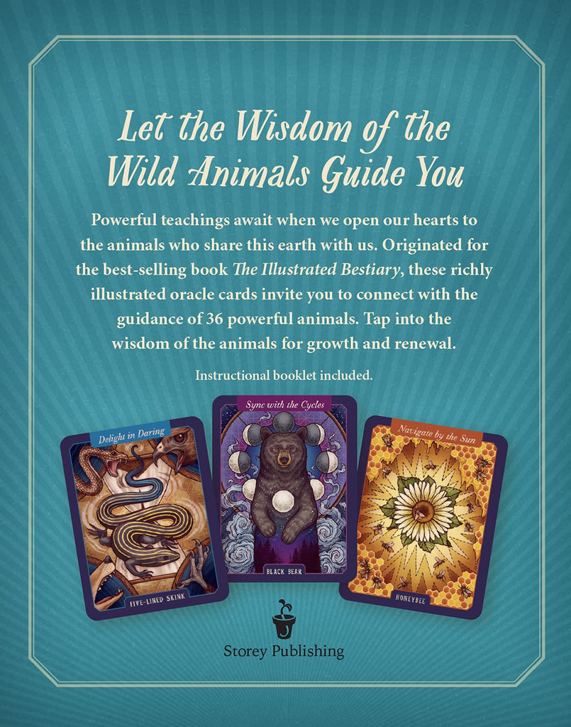 The Illustrated Bestiary Oracle Cards: 36-Card Deck of Inspiring Animals (Wild Wisdom) | Decks