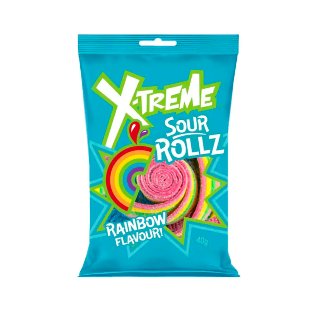 Xtreme Sour Rollz - Rainbow Flavour